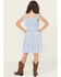 Image #4 - Ash & Violet Girls' Floral Print Ruffle Sleeve Dress, Blue, hi-res