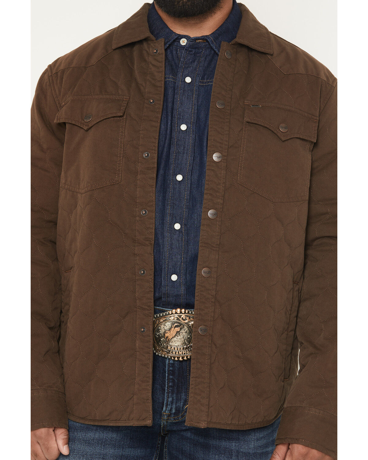 Image #3 - Kimes Ranch Men's Dickson Quilted Shirt Jacket, Dark Brown, hi-res