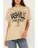 Image #3 - Girl Dangerous Women's Nashville Short Sleeve Graphic Tee, Sand, hi-res