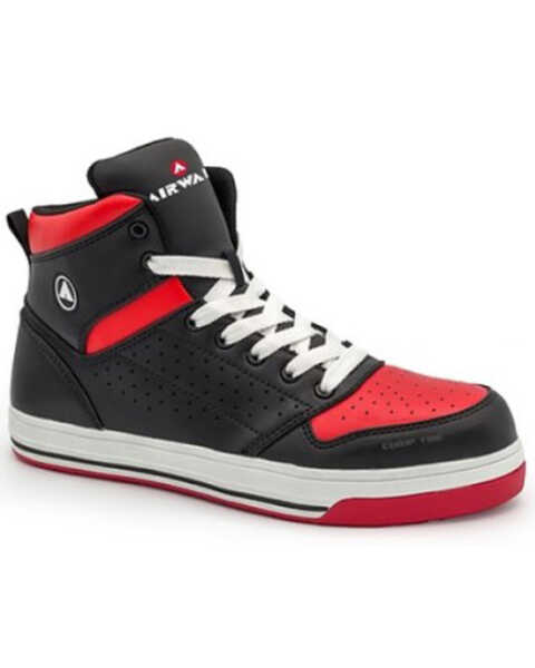 Image #1 - Airwalk Men's Arena Mid Work Shoes - Composite Toe , Black, hi-res