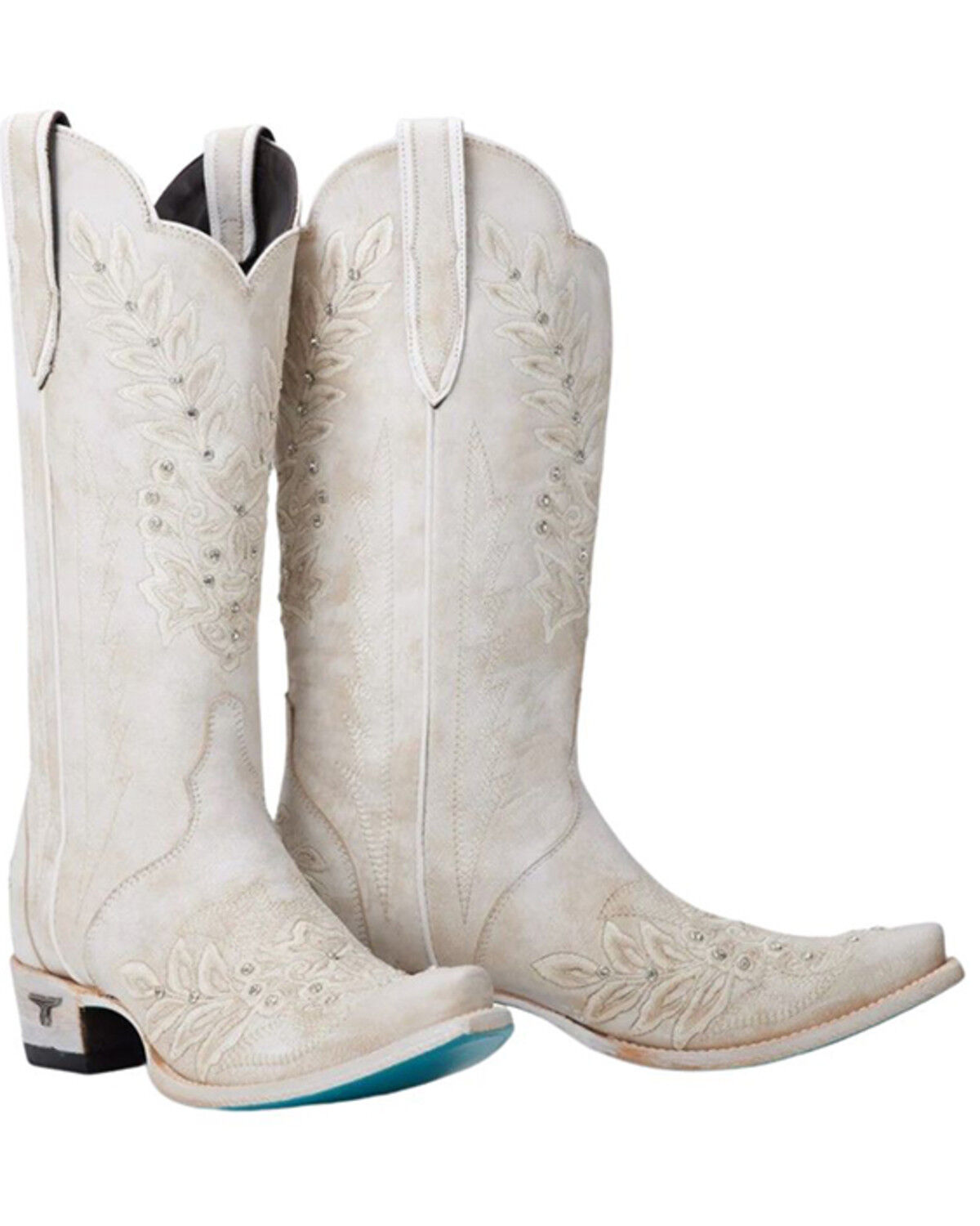 Image #1 - Lane Women's Destiny Western Boots - Snip Toe, White, hi-res