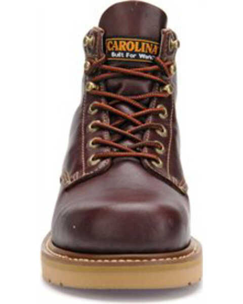 Carolina Men's Wedge Work Boots - Round Toe, Black Cherry, hi-res