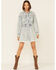 Image #2 - Free People Women's Chain of Command Denim Mini Dress , Blue, hi-res