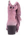 Image #4 - Circle G Women's Studded Suede Fringe Ankle Boots - Round Toe, Light Purple, hi-res