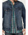 Image #3 - Moonshine Spirit Men's Dark Wash Button-Front Unlined Denim Trucker Jacket, Dark Wash, hi-res