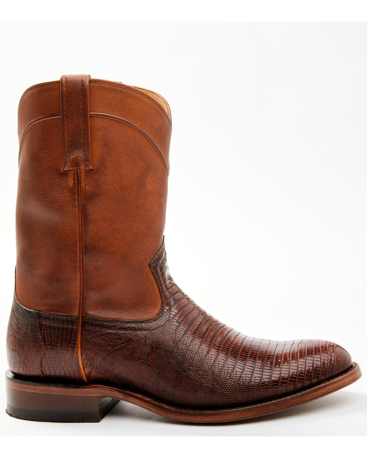 Image #2 - Cody James Black 1978® Men's Carmen Exotic Teju Lizard Roper Boots - Round Toe, Cognac, hi-res