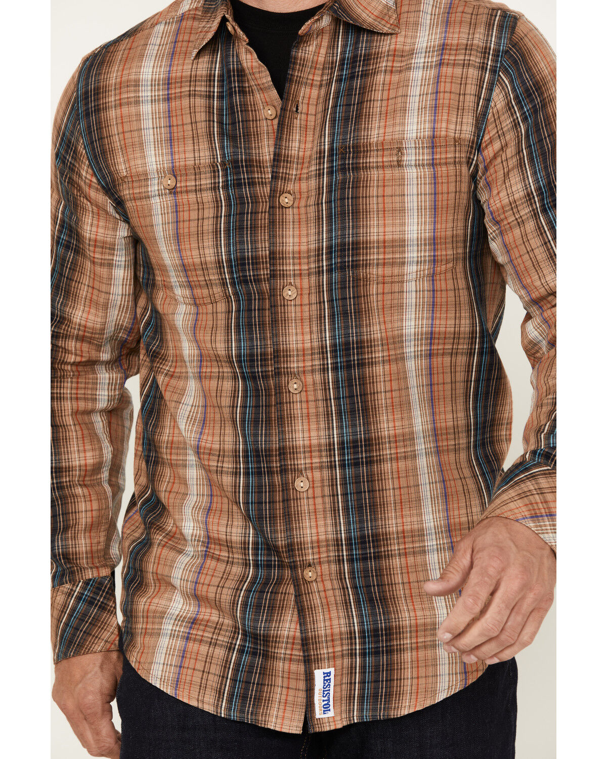 Image #3 - Resistol Men's Vail Large Plaid Button Down Western Shirt, Multi, hi-res