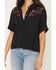 Image #3 - Idyllwind Women's Songwriter Short Sleeve Snap Sateen Western Shirt, Black, hi-res