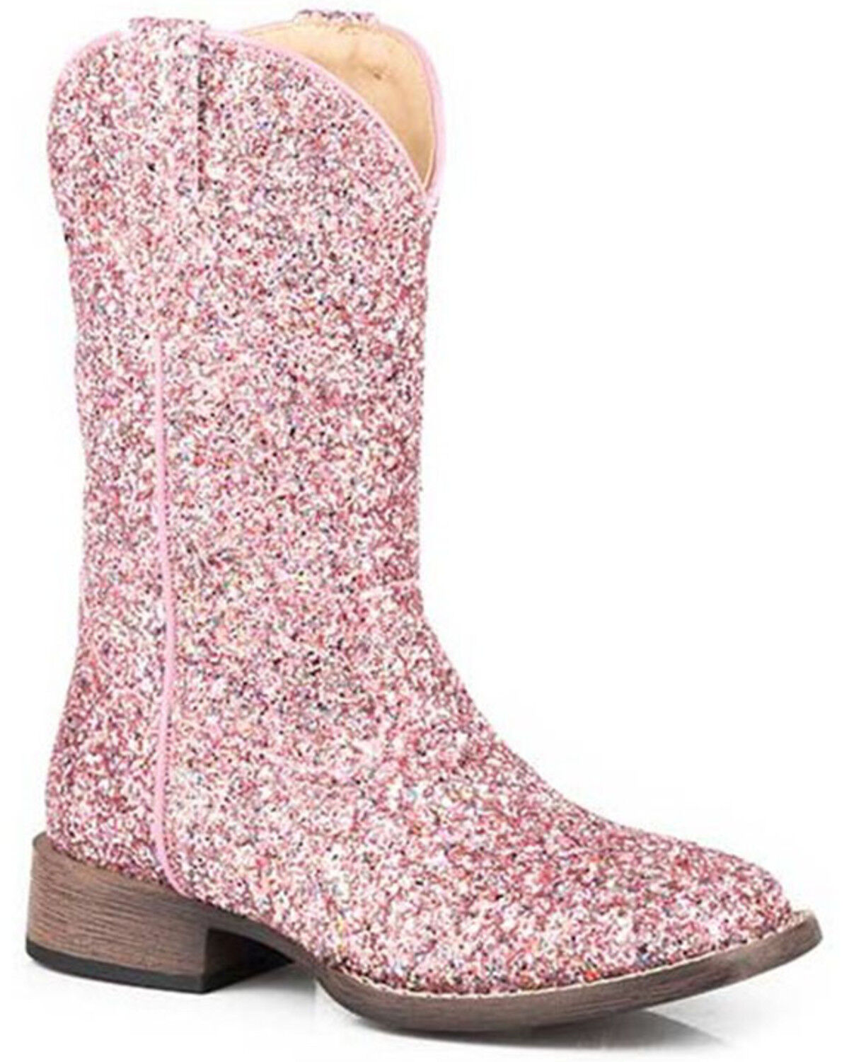 Image #1 - Roper Toddler Girls' Glitter Galore Western Boots - Square Toe, Pink, hi-res