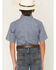 Image #4 - Wrangler Boys' Paisley Print Short Sleeve Button-Down Western Shirt, Blue, hi-res