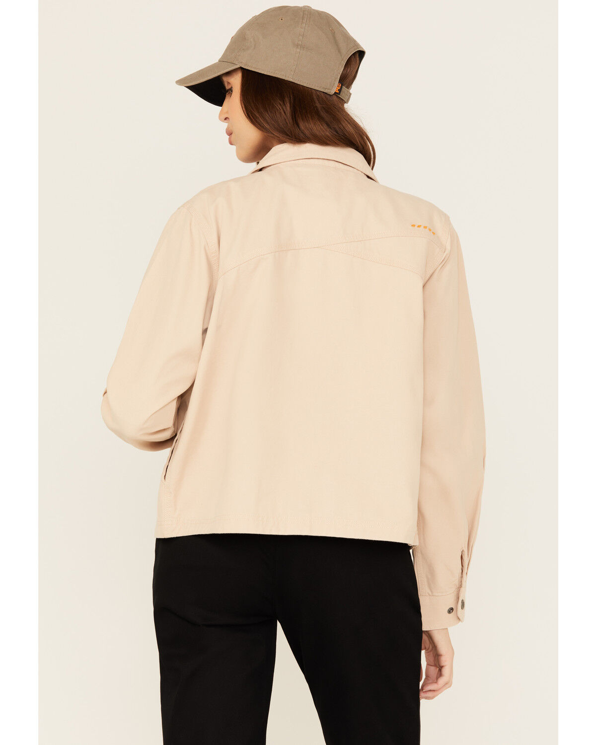 Image #4 - Ariat Women's Rebar Cropped Woven Work Shirt, Beige, hi-res