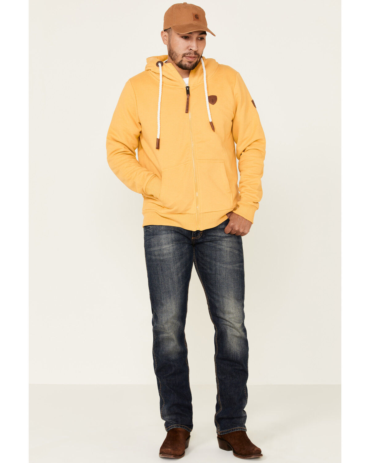 Image #2 - Wanakome Men's Zeus Zip-Up Hooded Jacket, Yellow, hi-res