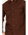 Image #3 - Cody James Men's FR Solid Long Sleeve Snap Western Shirt, Cognac, hi-res