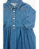 Image #2 - Wrangler Toddler Girls' Long Sleeve Denim Dress, Blue, hi-res