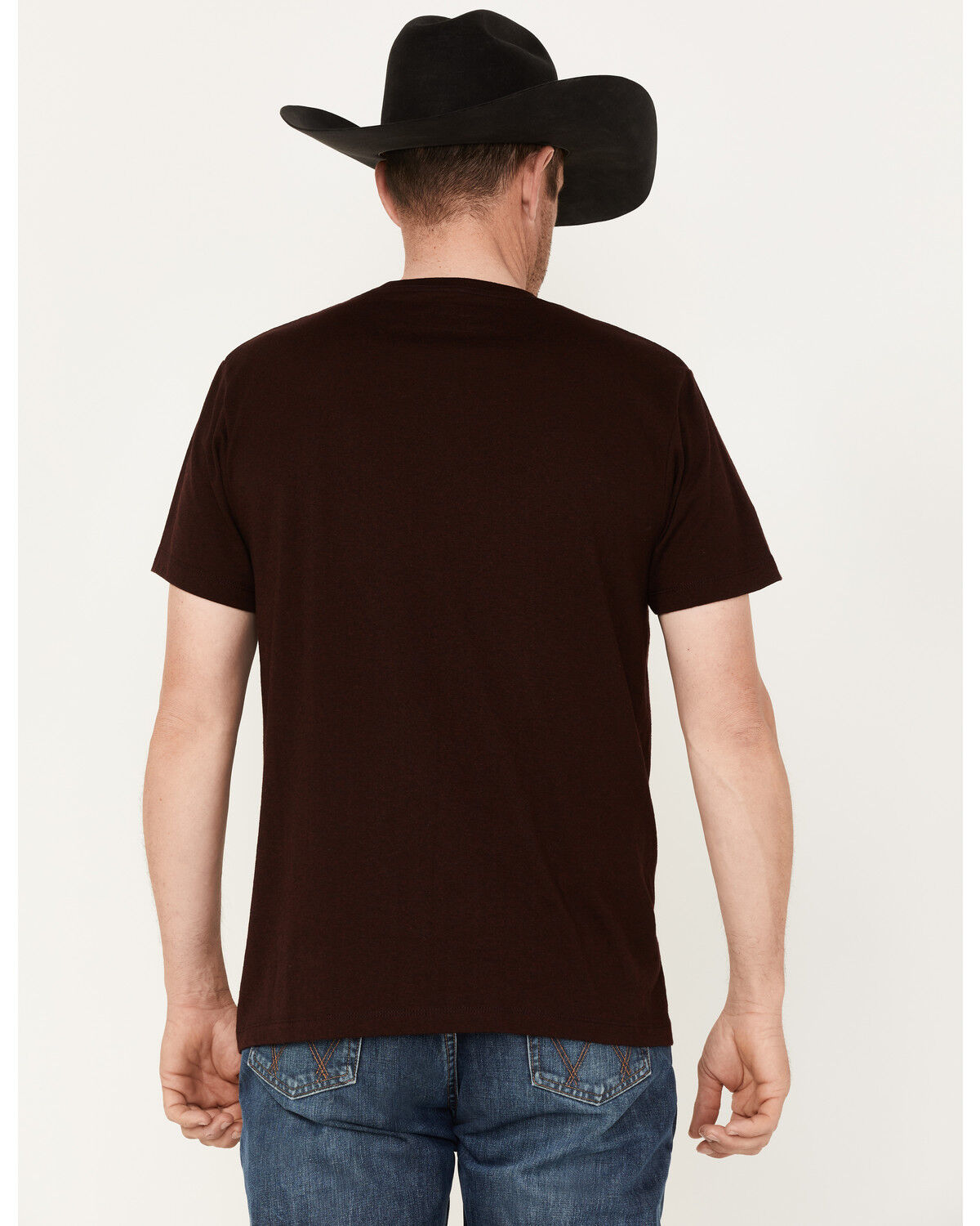 Image #4 - Cinch Men's Camp Yee-Haw Route 96 Sign Graphic T-Shirt, Burgundy, hi-res