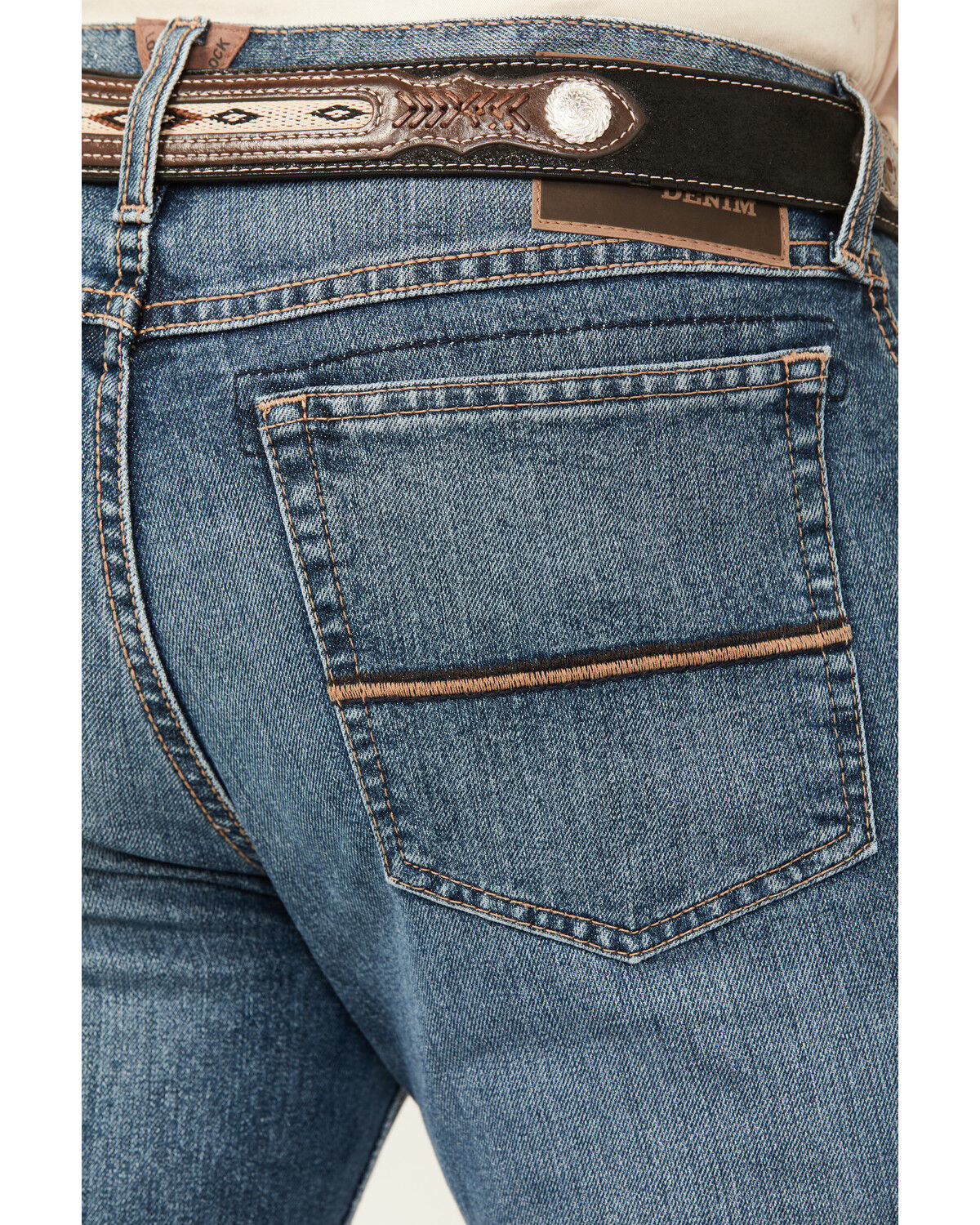 Image #4 - Ariat Men's M5 Hamilton Ray Medium Wash Straight Pro Series Performance Denim Jeans, Medium Wash, hi-res