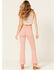 Image #3 - Sneak Peek Women's High Rise Slim Bootcut Jeans, Pink, hi-res