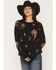 Image #1 - Rock & Roll Denim Women's Conversational Print Sweater, Black, hi-res