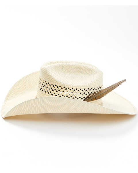 Justin Men's 50X Ivory/Tan Waco Western Straw Hat , Ivory, hi-res
