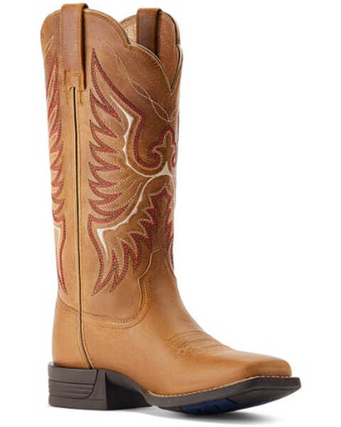 Image #1 - Ariat Women's Rockdale Western Performance Boots - Broad Square Toe, Brown, hi-res