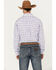 Image #4 - George Strait by Wrangler Men's Plaid Print Long Sleeve Button-Down Western Shirt - Tall , White, hi-res