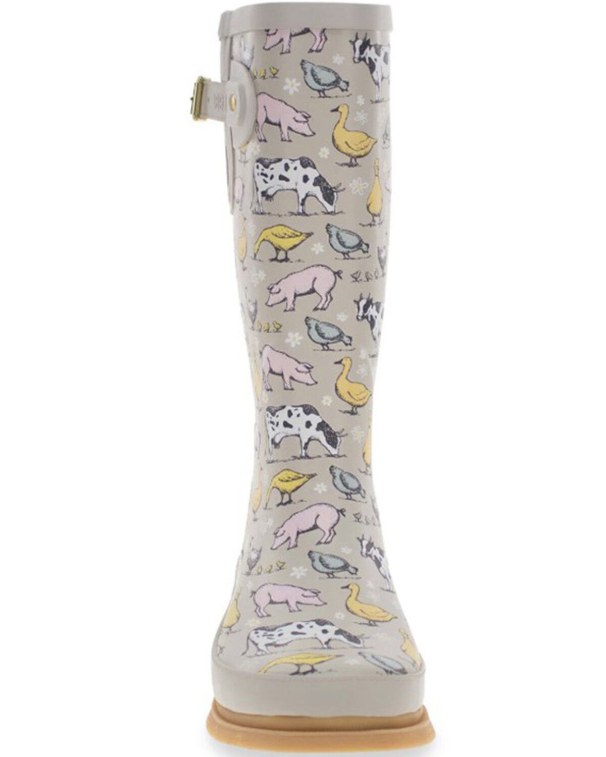 Image #3 - Western Chief Women's Farmhouse Tall Rain Boots - Round Toe, Taupe, hi-res