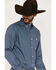 Image #2 - Ariat Men's Boot Barn Exclusive Storm Geo Print Long Sleeve Button-Down Western Shirt - Big, Blue, hi-res