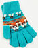 Image #4 - Panhandle Women's Southwestern Print Scarf Set - 3 Piece, Turquoise, hi-res