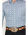 Ely Walker Men's Medallion Print Long Sleeve Pearl Snap Western Shirt, Blue, hi-res