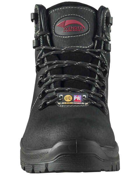 Image #5 - Avenger Men's Black Foundation Work Boots - Composite Toe, Black, hi-res