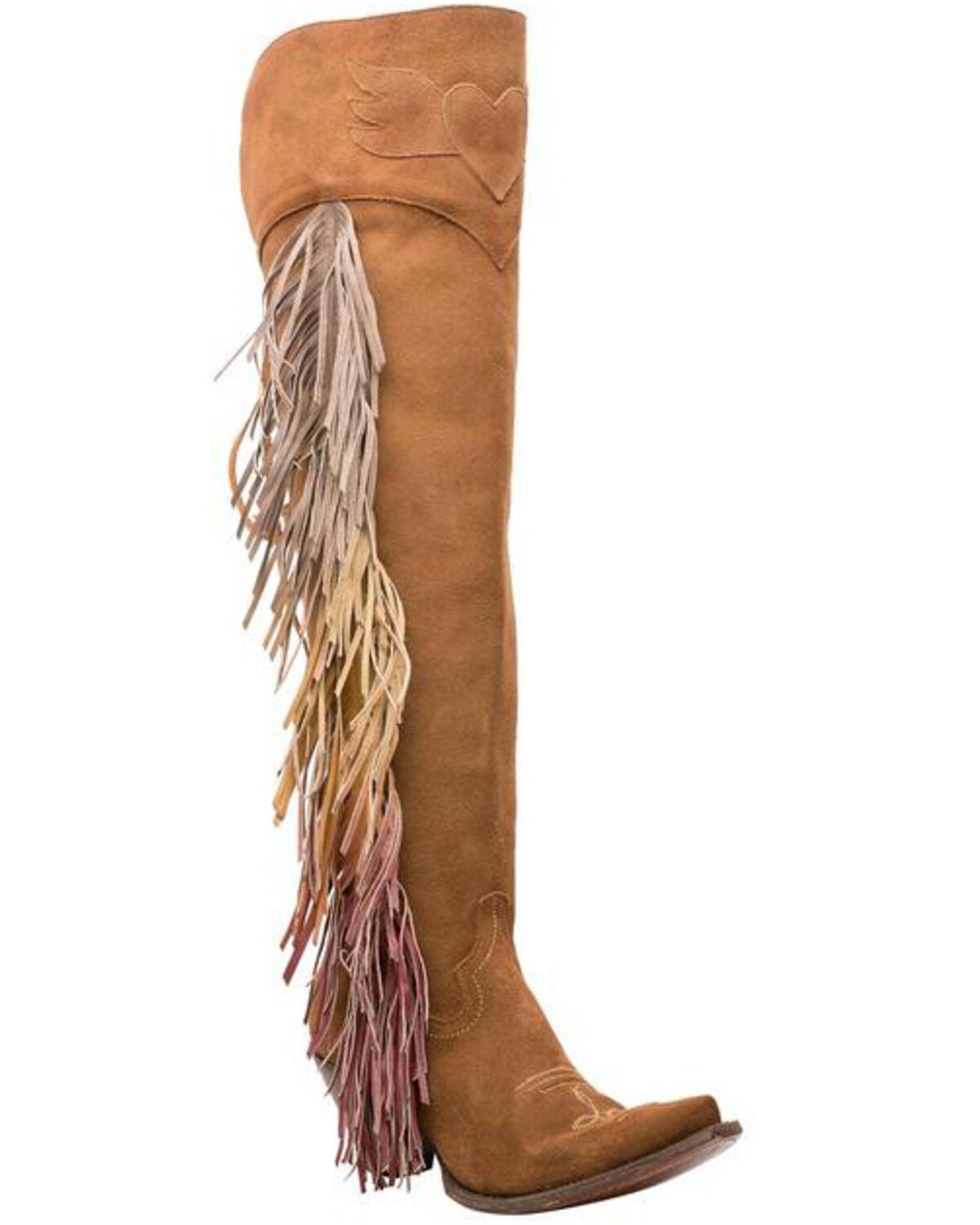 brown fringe cowboy boots