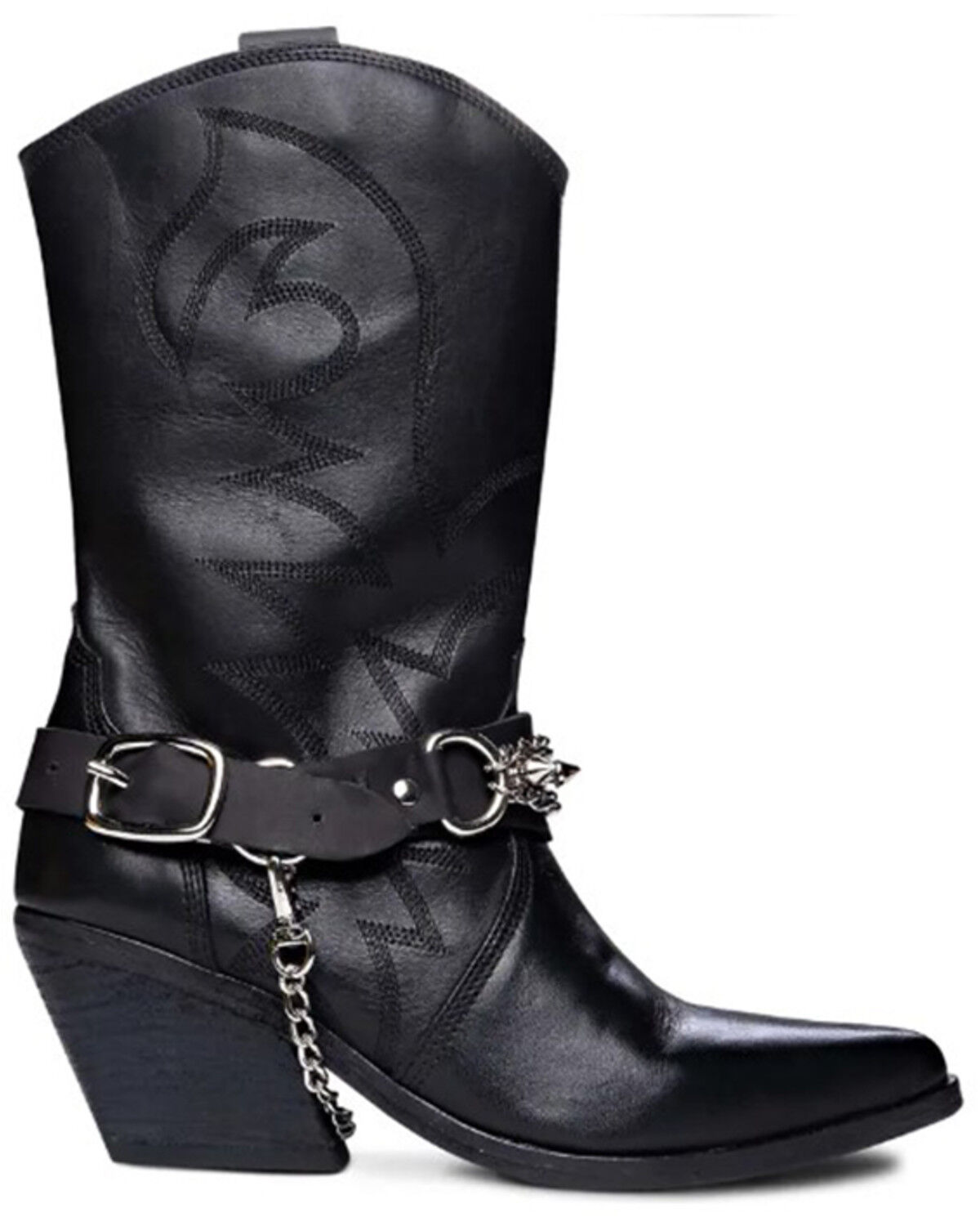 Image #2 - Golo Women's Mesa Western Boots - Snip Toe, Black, hi-res
