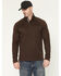 Image #1 - Brothers and Sons Men's Sherman Solid 1/4 Button-Down Pullover, Brown, hi-res