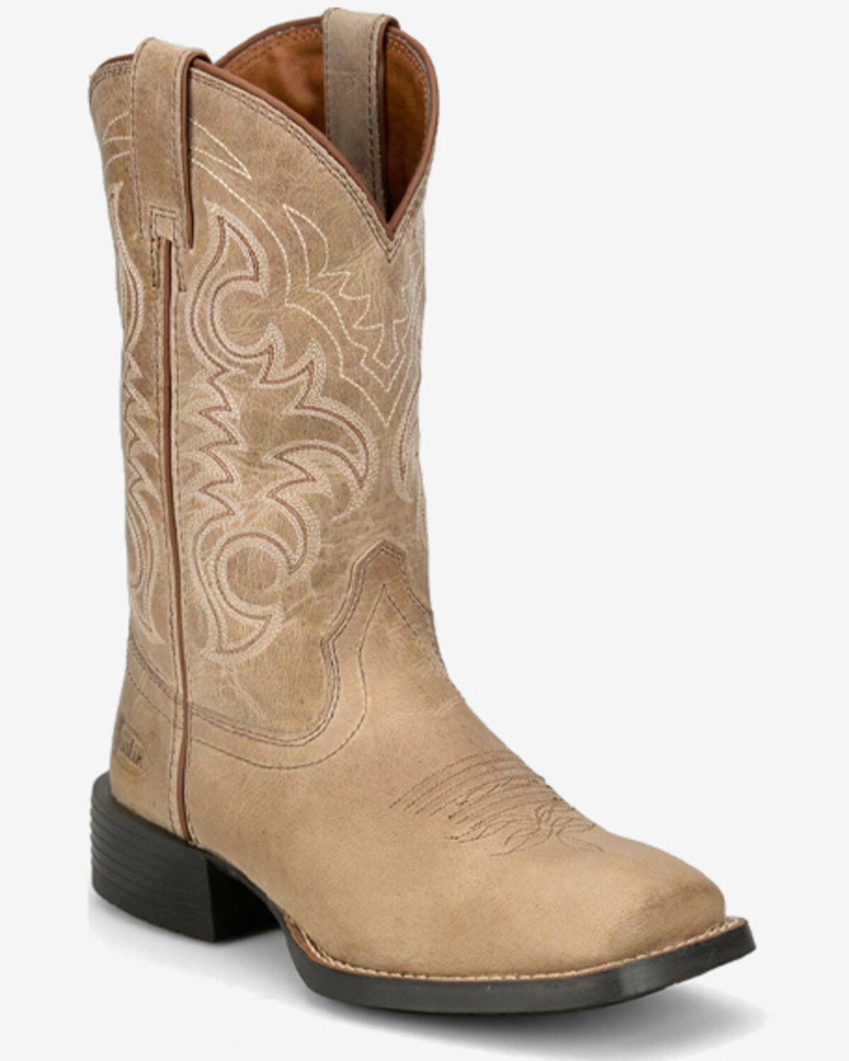 Justin Women's Stampede Della Performance Western Boots - Broad Square Toe, Tan, hi-res