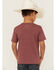 Wrangler Boys' Heather Burgundy Logo Graphic Short Sleeve T-Shirt , Red, hi-res