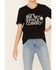 Image #3 - Ali Dee Women's Give Me My Space Cowboy Graphic Short Sleeve Tee , Black, hi-res