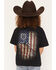 Image #1 - RANK 45&reg; Boys' Cowboy Logo Short Sleeve Graphic T-Shirt, Black, hi-res