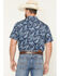 Image #4 - Cody James Men's Westward Paisley Print Short Sleeve Snap Western Shirt, Navy, hi-res