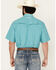Image #4 - Wrangler Men's Solid Short Sleeve Snap Performance Western Shirt, Turquoise, hi-res