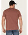 Wrangler Men's Heathered Yellowstone Dutton Ranch Graphic T-Shirt , Burgundy, hi-res