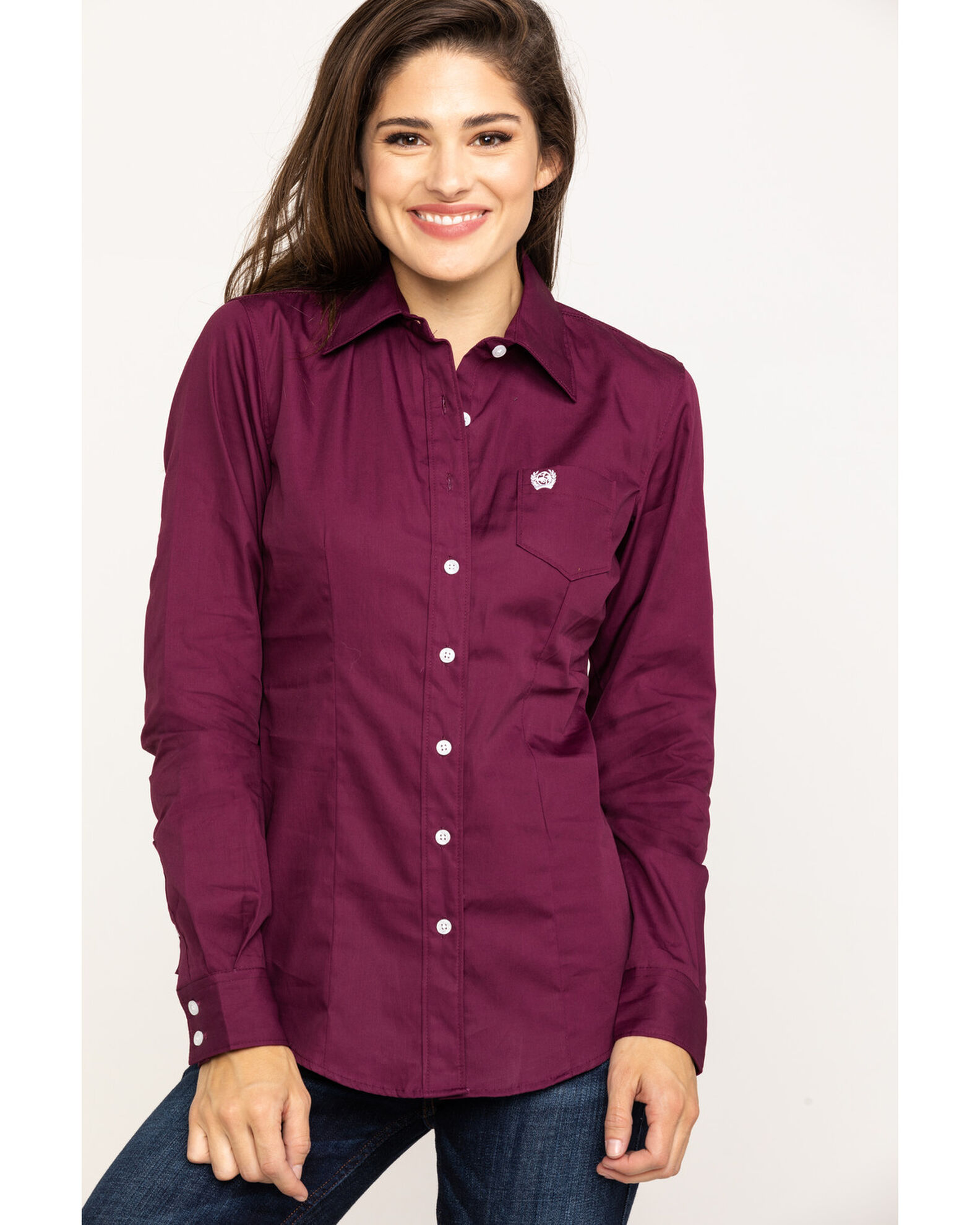 Burgundy cinch shirt cheap