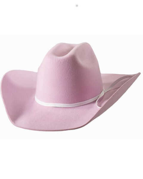 M & F Western Girls' Wool Cowboy Hat , Pink, hi-res