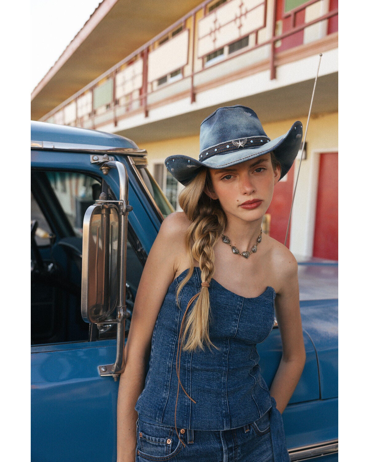 Image #1 - Cleo + Wolf Women's Medium Wash Cleo Strapless Denim Corset, Medium Wash, hi-res