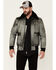 Image #1 - Understated Leather Men's Spirit Distressed Cowhide Zip-Front Leather Bomber Jacket, Distressed Black, hi-res