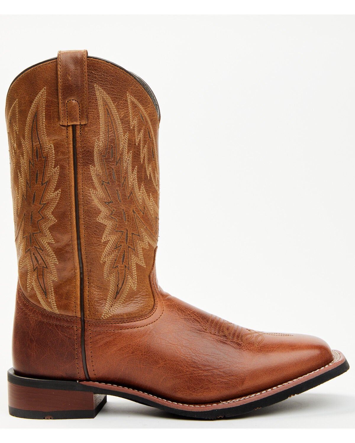 Image #2 - Laredo Men's Orleans Western Boots - Broad Square Toe, Brown, hi-res
