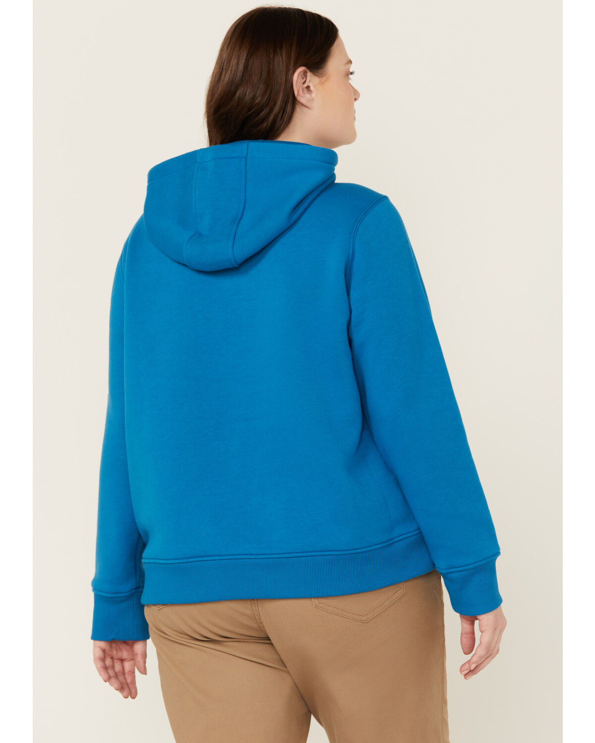 Image #4 - Carhartt Women's Relaxed Fit Midweight Logo Graphic Hoodie - Plus, Blue, hi-res