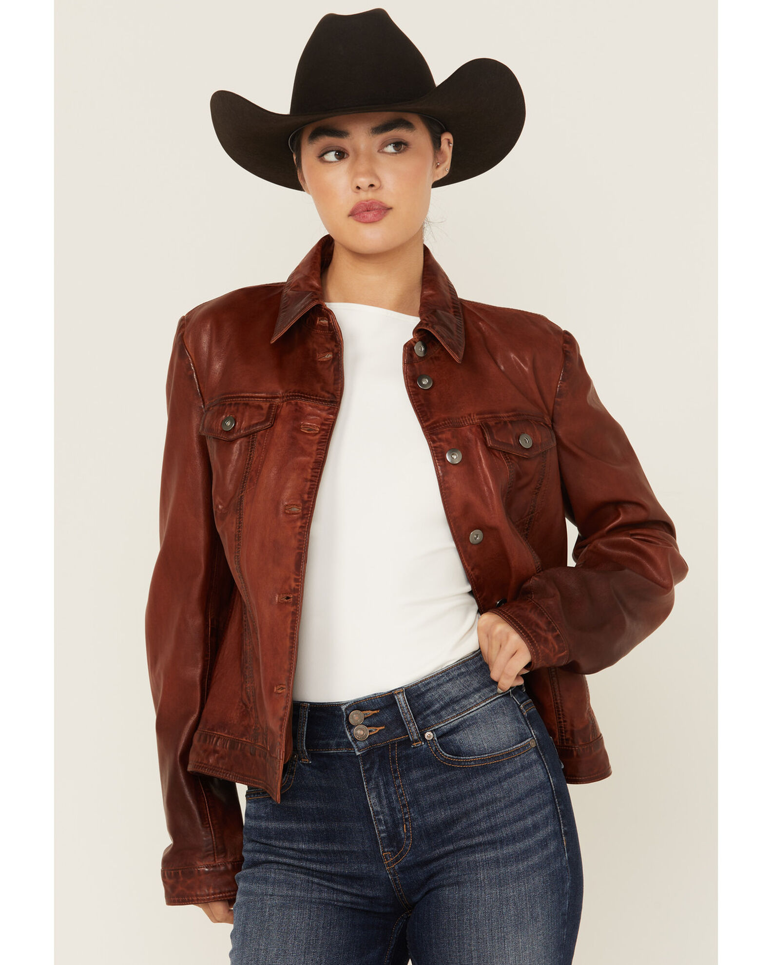 Scully Women s Leather Trucker Jacket Sheplers