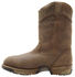 Image #3 - Rocky Men's Waterproof Wellington Work Boots - Round Toe, Tan, hi-res