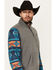 Image #2 - RANK 45® Men's Morocco Color Block 1/4 Zip Pullover , Charcoal, hi-res