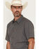 Image #2 - Cody James Men's Buster Plaid Print Short Sleeve Button-Down Stretch Western Shirt, Blue, hi-res
